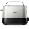 Image de Philips Grille-pain - 2 Fentes, 7 Réglages, Réchauffe-Viennoiseries, Décongélation, Surélévation, Arrêt Automatique, Noir (HD2637/90)