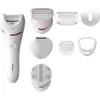 Image de Philips Series 8000 - Epilateur Wet & Dry sans fil pour les jambes et le corps, avec 8 accessoires, rasoir, tondeuse et embout exfoliant pour le corps, (modèle BRE735/00)