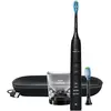 Image de Philips Sonicare DiamondClean 9000 HX9913/18 Brosse à dents électrique avec application, capteur de pression, 4 modes de brossage, 3 niveaux d'intensité, verre de charge, coffret voyage USB - Noir