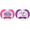 Image de Lot 2 sucettes ultra air I love papa et montgolfière