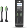 Image de Philips One Lot 2 têtes de brosse à dents électrique, Noir intense (Modèle BH1022/06)