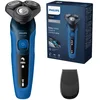 Image de Philips Series 5000, Rasoir électrique 100 % étanche, Lames ComfortTech à 360°, Têtes de contour, Affichage avancé, Tondeuse de précision SmartClick, S5466/18