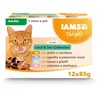 Image de IAMS Delight Chat Adulte Nourriture Humide en Sauce Terre&Mer Land&Sea Collection 12 sachets x 85g