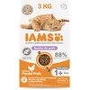 Image de IAMS Advanced Nutrition - Croquettes Chats Adultes et Séniors Anti-Boules de Poils - 100% Complètes et équilibrées - Au Poulet Frais - sans OGM Colorants Arômes Artificiels - Sac refermable de 3 kg