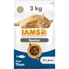 Image de IAMS Advanced Nutrition pour Chats séniors 7 an + Croquettes 100% Complètes & Equilibrées au Thon   Renforce Les articulations & Le coeur   sans OGM colorants arômes artificiels - Sac refermable 3 kg