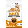 Image de IAMS Advanced Nutrition - Croquettes pour Chat à partir de 11 Ans - 100% Complètes et équilibrées - Au Poulet - sans OGM Colorants Arômes Artificiels - Sac refermable de 11kg