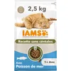 Image de IAMS Advanced Nutrition - Croquettes sans Céréales pour Chat Adulte - 100% Complètes et équilibrées - Au Poisson de Mer - sans OGM Colorants Arômes Artificiels - Sac refermable de 2,5kg