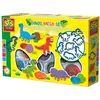 Image de Ses Creative 00503 Mega Set Pâte à Modeler Dino - avec 7 Moules de Dinosaures - 7 Couleurs de Pâte - sans Gluten - Vegan