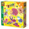 Image de SES Creative 14024 - Animaux enroulés dans du fil, enroulement facile, autocollants à paillettes, mélange et associe les combinaisons de couleurs de ton choix