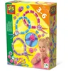 Image de SES Creative Kit DIY de Bracelets de perles | Atelier creatif enfant | Idée Cadeau | Made in Holland | Pour Filles Dès 3 ans | Multicolore | 3 Lacets + Perles Coeurs Étoiles + Stickers | 14047
