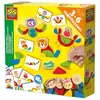 Image de SES Creative 14063 Jouet Montessori - Formes d'animaux à Reproduire - Cartes de Tâches et Pièces en Bois pour Recréer des Formes - Empilage et Création de Formes