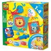 Image de SES Creative 14407 Ma Première Pâte à Modeler Coiffures sur Cartes - Crée Les Plus Belles Coiffures sur Ces Cartes d'animaux Amusants - avec Outils pour Créer des Cheveux en Pâte