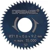Image de Dremel Lame Rip & Cross Cut 546, disque à tronçonner à 2 outils rotatifs pour couper le bois et le stratifié, diamètre de travail 31,8 mm, profondeur de coupe maximale 6,4 mm