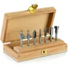 Image de Kit d'Accessoires Dremel 660 - Coffret de 7 Fraises à Défoncer & 628 Lot de 7 Forets de Perçage - 7 Accessoires pour Outils Rotatifs Multifonctions, Plastique et Plexiglas de 0,8 à 3,2mm