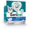 Image de Sanicat - Litière agglomérante Active White parfum fleur de lotus, Composée de minéraux naturels avec contrôle des odeurs garanti, Retient l’humidité et facilite le nettoyage, Format : 6 L