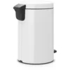 Image de Brabantia 111969 New Icon Poubelle à Pédale Acier Inoxydable Blanc 24 x 32,5 x 40 cm 12 L
