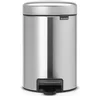 Image de Brabantia Poubelle à Pédale Newicon avec Seau en Plastique, 3L - Acier Mat