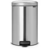 Image de Brabantia 114021 New Icon Poubelle à Pédale Acier Inoxydable Argent 29 x 33,5 x 46 cm 20 L