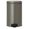 Image de Brabantia 114045 New Icon Poubelle à Pédale Acier Inoxydable Gris 29 x 33,5 x 46 cm 20 L