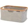 Image de Brabantia - Panier à Linge Pliable - Bord en Bambou - Multi-Fonctionnelle Stockage - Se Plie à Plat - Revêtement Résistant à l'eau - Transport Facile - Gros Volume - Gris - 40 L