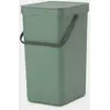 Image de Brabantia Poubelle Sort & Go 25L (Gris Foncé)   Système de tri des déchets avec poignée de transport, couvercle amovible et à ouverture permanente   Poubelle cuisine à nettoyage facile sans rebords