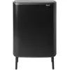 Image de Brabantia Poubelle Bo Touch Bin Hi, Noir, 2 Seaux intérieurs de 30L