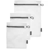 Image de Brabantia - Sac à Linge - Protection en Maille pour le Linge - pour vos Vêtements Délicats - Couverture Spéciale à Tirette - Lot de 3 en 2 Tailles - White - 33 x 25 cm / 45 x 33 cm