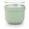 Image de Brabantia - Pot à Encas Make & Take 0.5L - avec Récipient à Garnitures à Visser (180 ml) - Étanche - Grande Ouverture - Convient pour le Congélateur, le Lave-Vaisselle & le Micro-Ondes - Jade Green