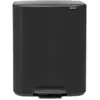 Image de Brabantia Poubelle Bo Pedal, Poubelle cuisine, 1 Seau intérieur, Noir, 60L