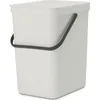 Image de Brabantia Poubelle Sort & Go 25L (Gris clair)   Système de tri des déchets avec poignée de transport, couvercle amovible et à ouverture permanente   Poubelle cuisine à nettoyage facile sans rebords