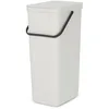 Image de Brabantia Poubelle Sort & Go 40L (Gris clair)   Système de tri des déchets avec poignée de transport, couvercle amovible et à ouverture permanente   Poubelle cuisine à nettoyage facile sans rebords