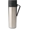 Image de Brabantia - Gourde Isotherme Make & Take, avec Clip Ceinture, Conserve les Boissons Chaudes pendant 6 Heures ou Froides pendant 12 Heures, Étanche et Lavable au Lave-Vaisselle - Gris Foncé, 0,5L