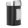 Image de Brabantia 364440 Touch Poubelle Acier Inoxydable/Plastique Argent/Noir 40,1 x 22 x 26,9 cm 3 L