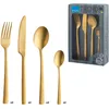 Image de AMEFA - Coffret 16 couverts de table pour 4 personnes - Manille - Acier inoxydable 18/0, Finition PVD (Physical vapor deposition) - Doré