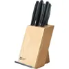 Image de Richardson Sheffield - Bloc en bois naturel 5 couteaux de cuisine avec porte tablette - Advantage - Acier inoxydable 13 C, Finition Satinée - Inox