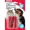 Image de BEAPHAR   Brosse à dents doigtier pour chien et chat   Douce et souple   Pratique et facile à utiliser   Nettoyage complet, précis et efficace   N'abîme pas les gencives   2 brosses à dents doigtier