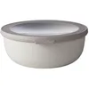 Image de Mepal - Bol Multifonction Cirqula Rond - Boîte Conservation Alimentaire avec Couvercle - Convient comme Boîte de Hermétique pour le Réfrigérateur, Micro-ondes & Congélateur - 1250 ml - Nordic white