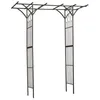 Image de Pergola double droite en acier galvanisé noir