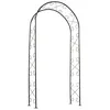 Image de Pergola acier galvanisé laqué époxy noir, décor volutes