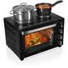 Image de Tristar Four à convection avec 2 plaques de cuisson, capacité 35 L, 3200 W, corps en acier, mini-cuisine compacte pour repas complets, OV-3670, Noir