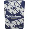 Image de TRIOMINOS Voyager - Edition Voyage Boîte Métal - Jeu de Société de Stratégie Famille et Enfants dès 6 Ans - Jeu de Dominos Triangulaires à 3 Côtés - Classique depuis 50 ans - 2 à 4 joueurs - 30 Min