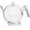 Image de Bredemeijer - Duet® Bella Ronde   Théière double paroi   1,2 litre   Acier inoxydable   Garnitures chromées