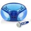 Image de Lenco SCD-650 Lecteur CD, Poste Radio CD, Lecteur CD Portable, CD Player, Boombox, Enfant - USB - MP3 - Radio FM - Bluetooth 3.0 - Eclairage LED - sur Piles ou Secteur - Fonction Sing-A-Long - Bleu
