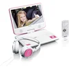 Image de Lenco DVP-910 Lecteur DVD portable Convertible Noir, Rose 22,9 cm (9") - Lecteurs DVD/Blu-Ray portables (Lecteur DVD portable, Convertible, Noir, Rose, CD,DVD, 22,9 cm (9"), TFT)