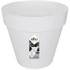 Image de Elho Loft Urban Rond 30 - Pot De Fleurs pour Extérieur - Plastique 100% recyclé - Ø 28.5 x H 26.0 cm - Blanc/Blanc