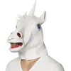 Image de Boland Licorne Masque en Latex avec poils, blanc adultes, 00145