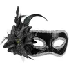 Image de Boland 00289 Masque Venezia Motif fleur Noir