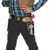 Image de Boland 00581   Licol Cowboy Double Deputy, Noir, Ceinture avec Boucle dorée, pour Enfant, env. 103 cm, Aspect Cuir, Carnaval, Halloween, fête à thème, Anniversaire, Carnaval, déguisement, théâtre