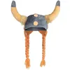 Image de Boland 01296 - Casque gaulois, chapeau en tissu, viking, guerrier, tresses souples, romain, carnaval, halloween, carnaval, fête à thème, déguisement, théâtre, couvre-chef (Lot de 2)