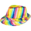 Image de Boland - Chapeau à paillettes, unisexe, tenue disco, accessoire, carnaval, costume, fête déguisée, fête à thème